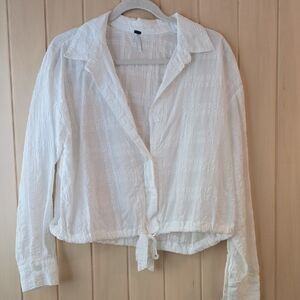 Young Fabulous & Broke White Button-Down Shirt